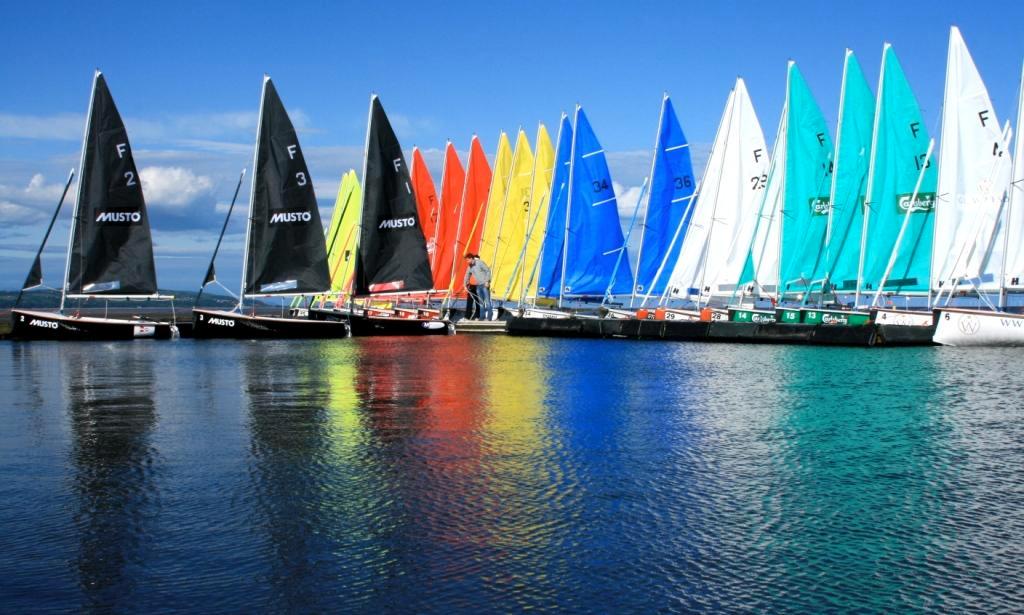 Several flights of matched Firefly dinghies rigged and ready to go - Wilson Trophy team racing  © Georgie Corlett